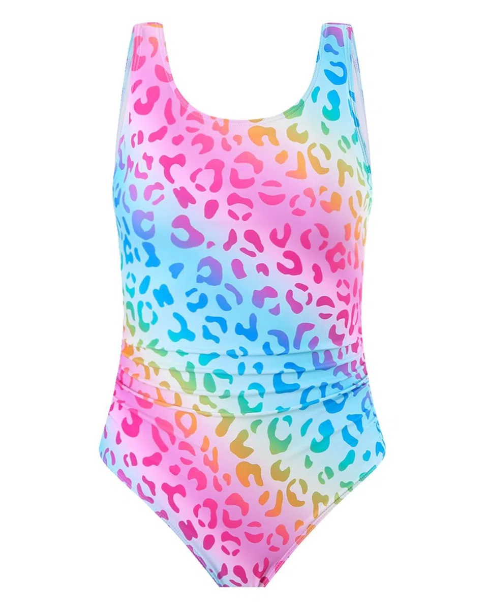DivingBirds Badeanzug Mädchen mit Soft-Pads Kinder Einteiliger Schwimmanzug Mädchen Elastische Breitenträgern UV Badebekleidung 8-13Jahre