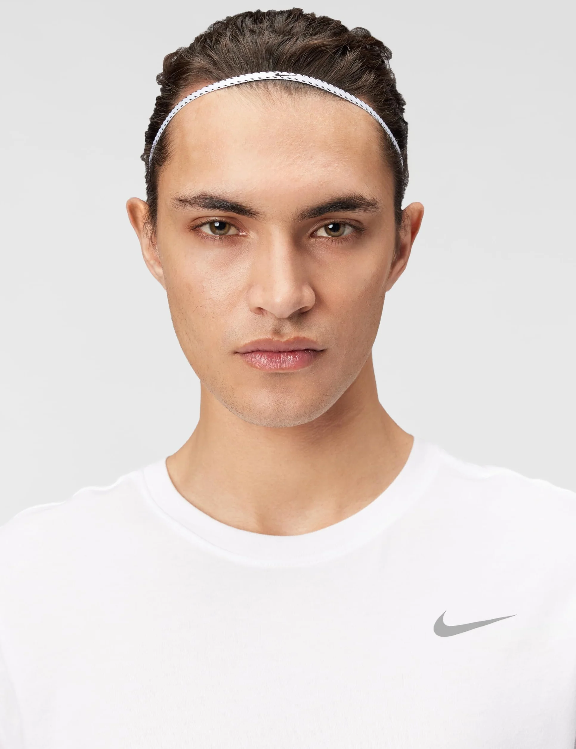 Nike Herren Flex Classic Slim Headbands 6er Pack Stirnbänder Running Fitness Training Sport Haarband Set schmal, White/Black/White, One Size