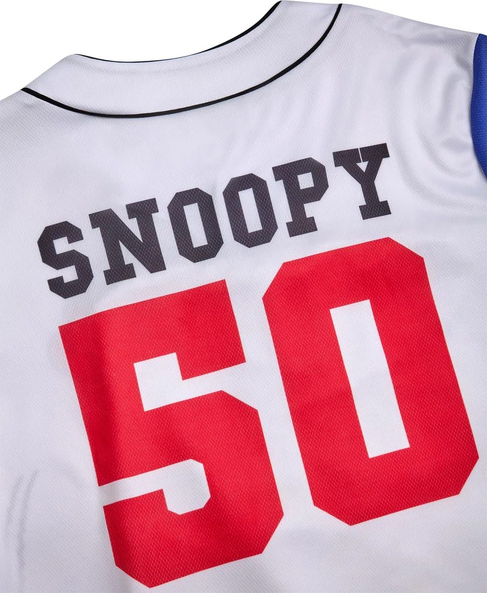 Peanuts Damen Snoopy Baseball Jersey Neuheit Mode Vintage Snoopy Shirt Jersey Top für Frauen (S-XL)