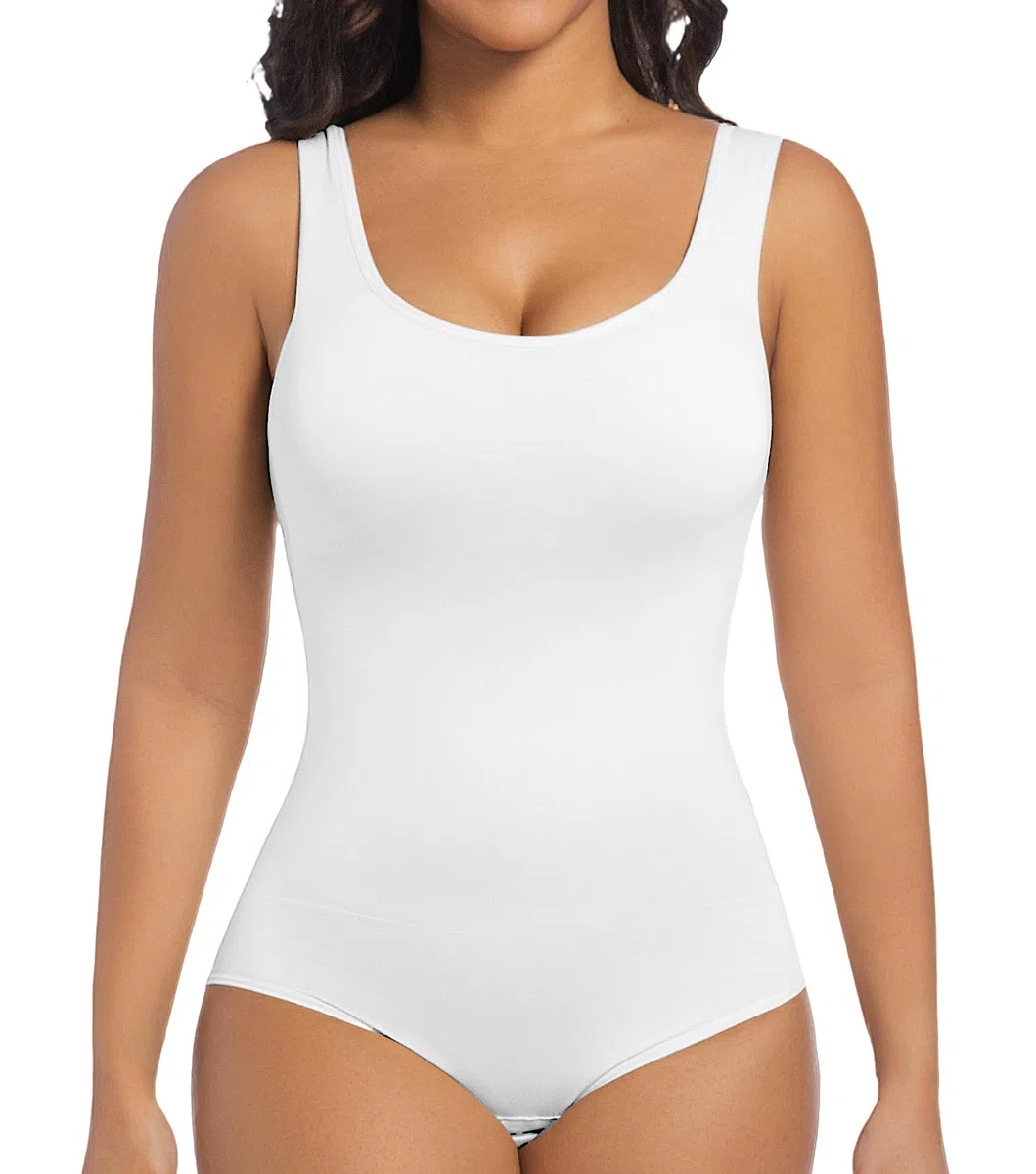 ONEW Shapewear Damen Body Shaper Bauchweg Miederbody Figurformende Tank Top Taillentrainer Sculpting Bodysuit