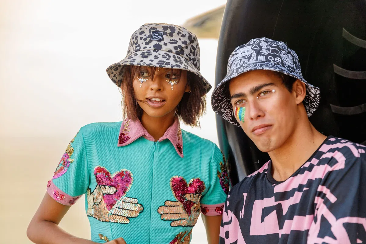 Vibe Festival Gear Bucket Hat Unisex für Männer Frauen Mode Fischerhut Niedliche Fischermütze
