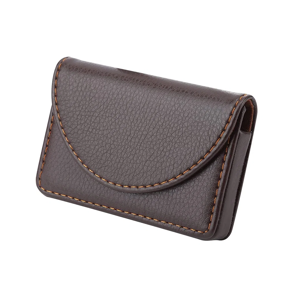 Professionelle Lederbetriebsname -Kartenhalter Hülle Brieftaschen Kreditkarte Inhaber Hülle (Kaffee)