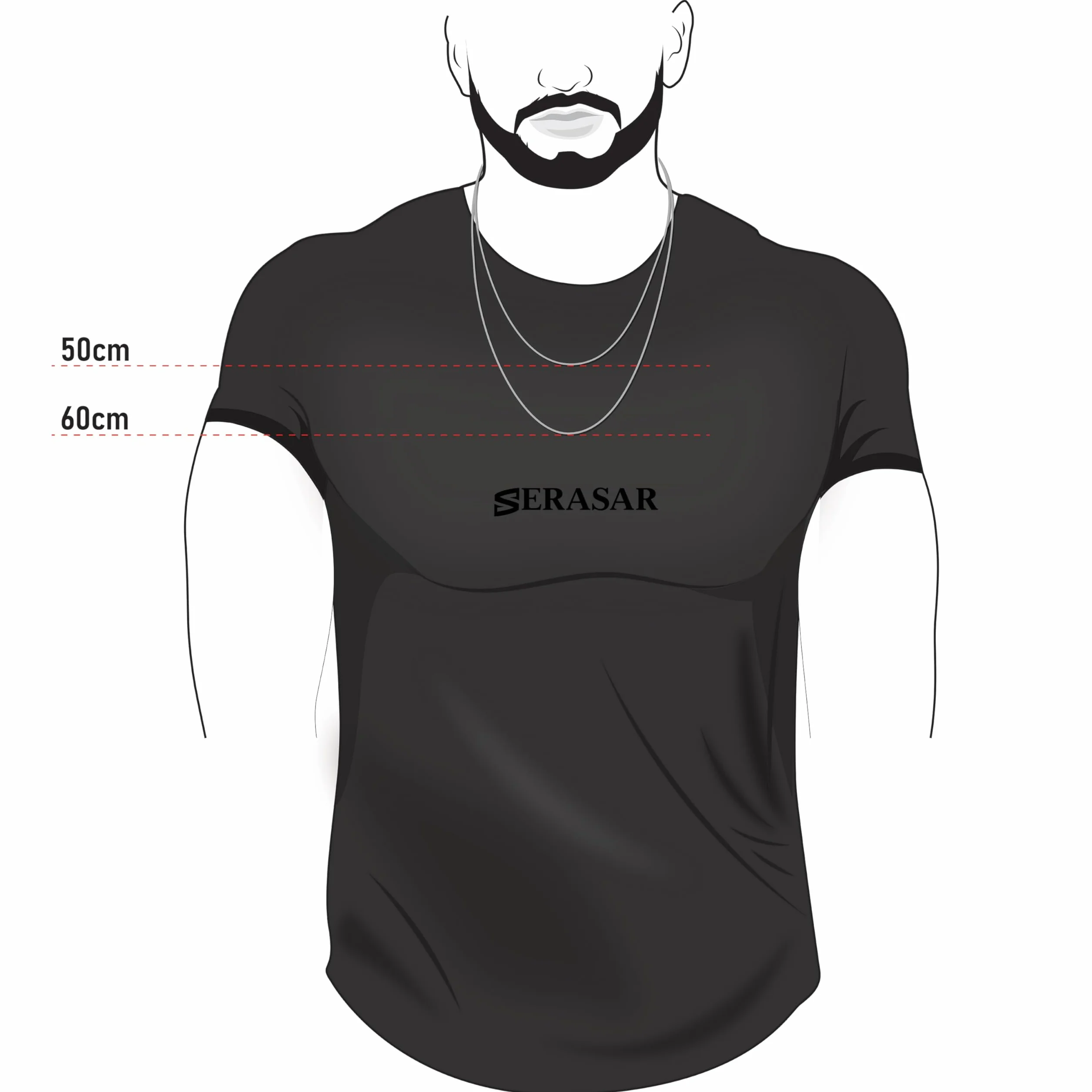 SERASAR Premium Halskette Herren [Trust] | Rostfreier 316L Chirurgenstahl | Wasserfest | Stabile Kette | Sicherer Verschluss | Drei Farben | Inklusive Schmuckschachtel