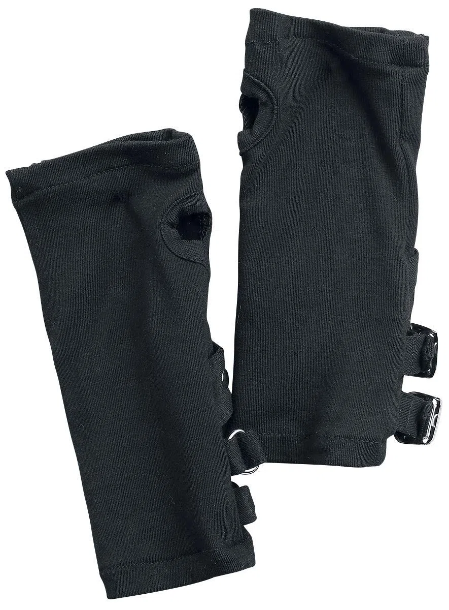 Poizen Industries Ellis Gloves Frauen Kurzfingerhandschuhe schwarz Biker, Gothic, Punk, Rockwear