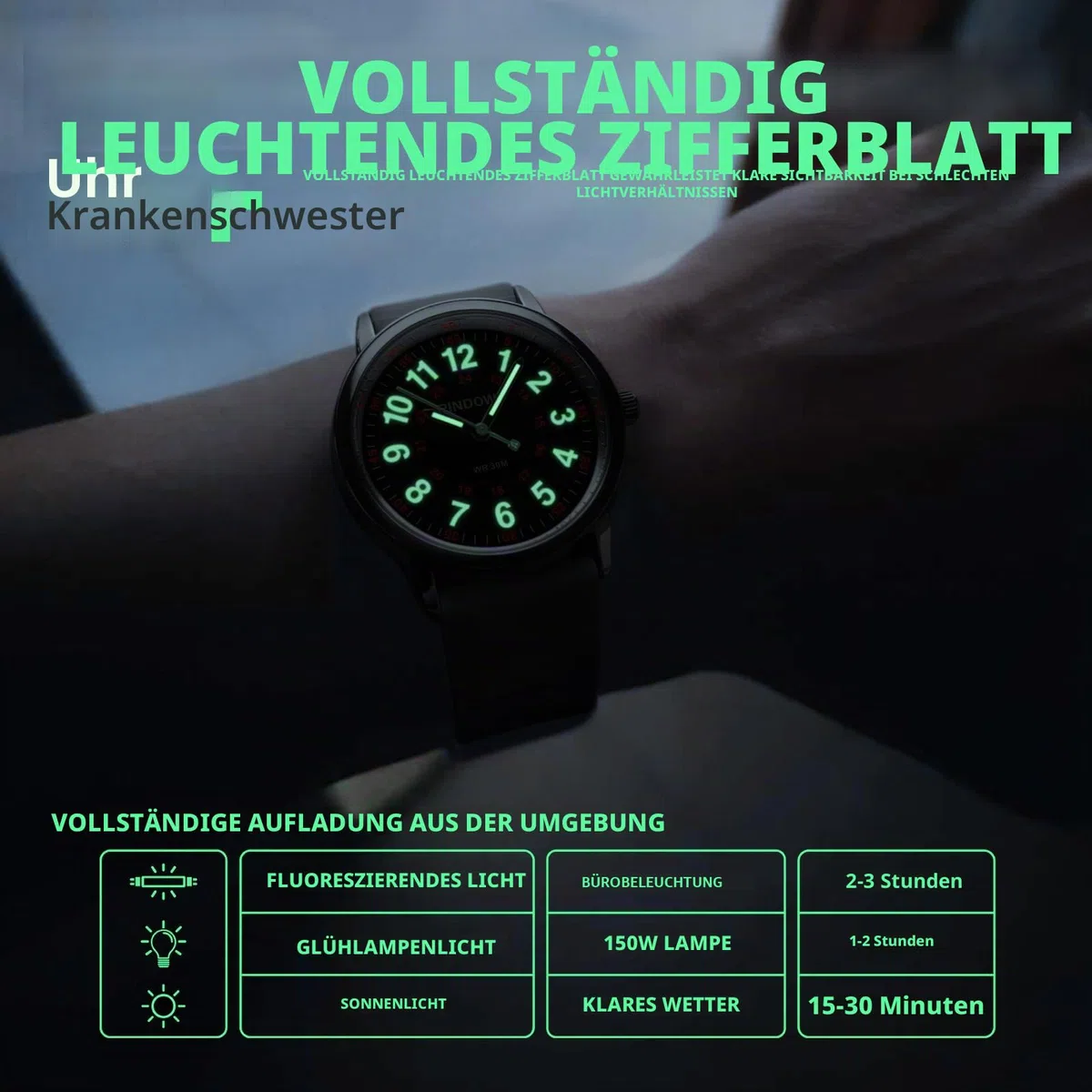 PINDOWS Analoge Quarzarmbanduhr Silikonband für Damen, Junge Damen und Studierende; leicht ablesbar, wasserfest, Unisex-Armbanduhr, leuchtendes Zifferblatt.