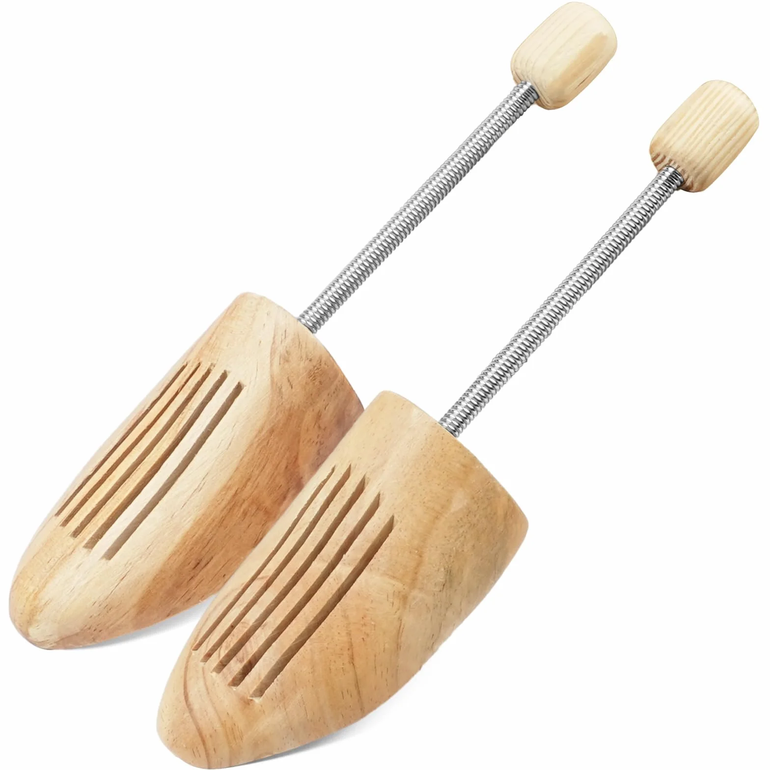 Schuhspanner für Damen und Herren, 1 Paar Holz Spiralfeder Schuhspanner, Holz-Schuhformer, Schuhstrecker, Schuhspreizer Schuh Knickschut Schuhdehner für Stiefel Oder Sneaker Geeignet (Gr. 42-46)