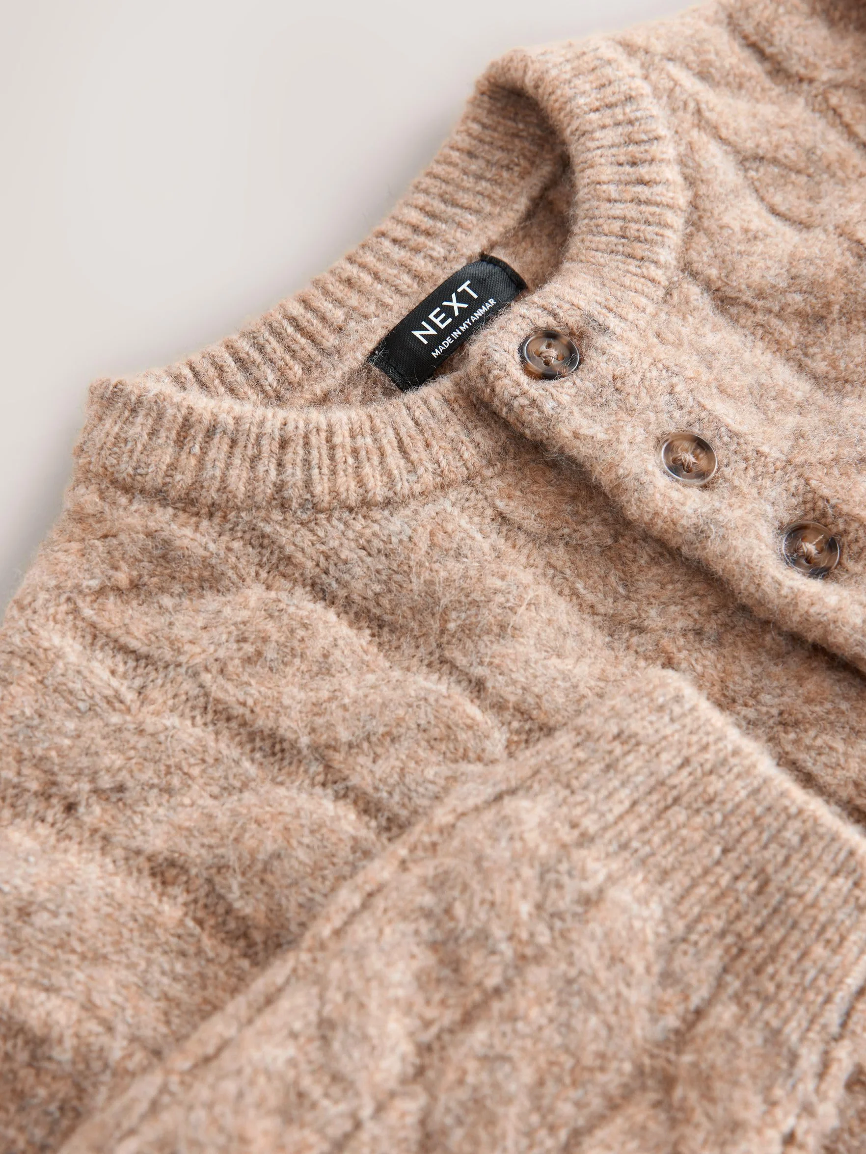 NEXT Jungen Strickpullover mit Henley-Kragen 62-122