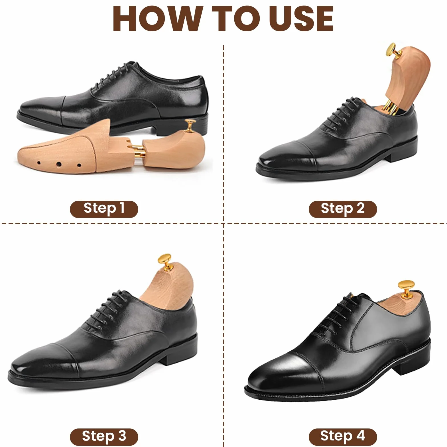 Zorplex Schuhspanner aus Kiefernholz für Herren & Damen – Premium Holz-Schuhformer und Schuhdehner – Längere Haltbarkeit & Formstabilität Ihrer Schuhe – Elegantes Design