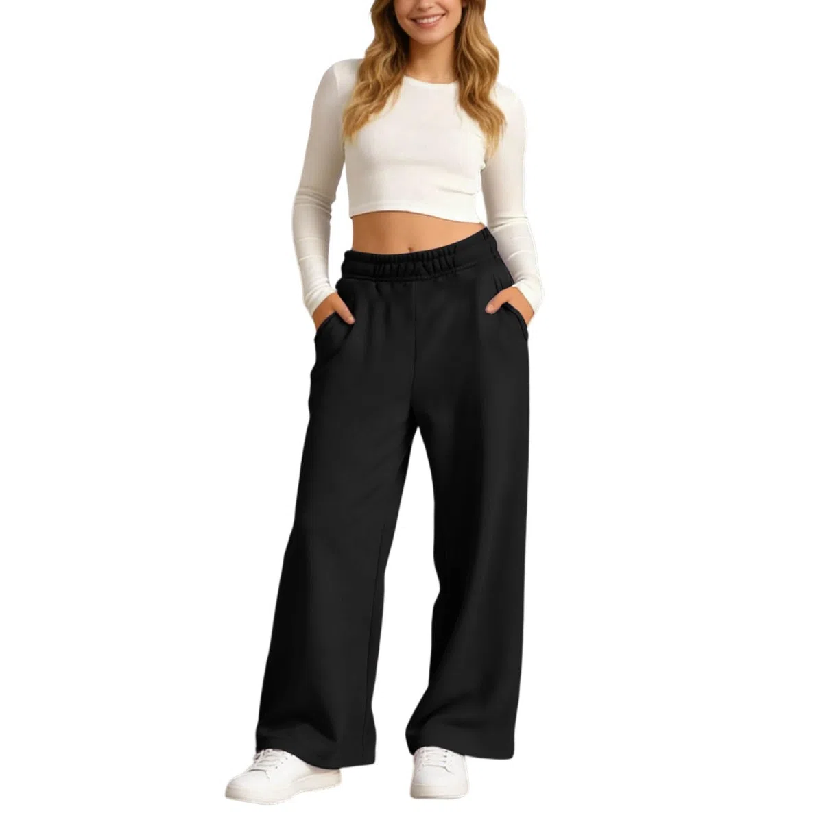 Jogginghose Damen Baggy Jogginghose Damen Baggy Hose Baumwolle Weite Trainingshose Sporthose Lang Hosen Jogginghosen Für 6pm Jogginganzug Bequeme mit Taschen