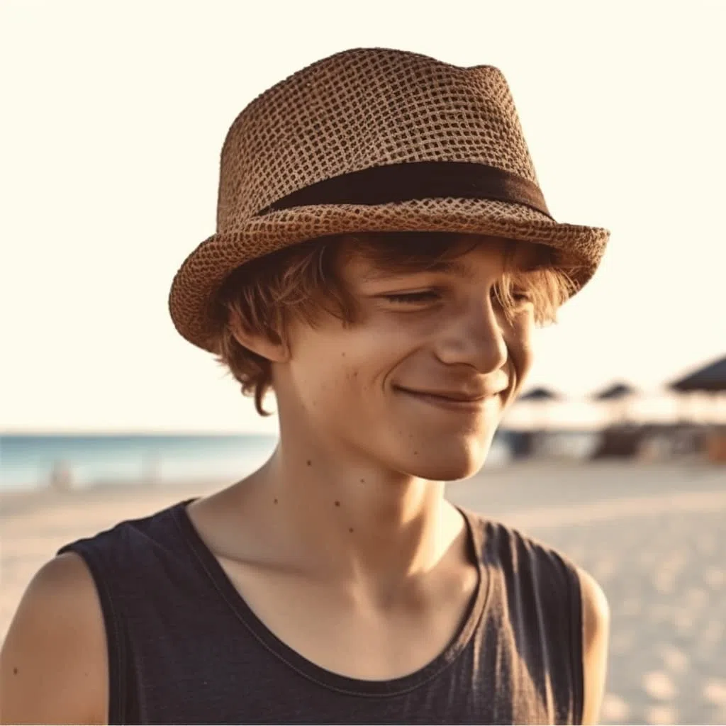 Strohhut, Fedora für Herren, Damen, Kinder, Trilby-Design, Sonnenschutz