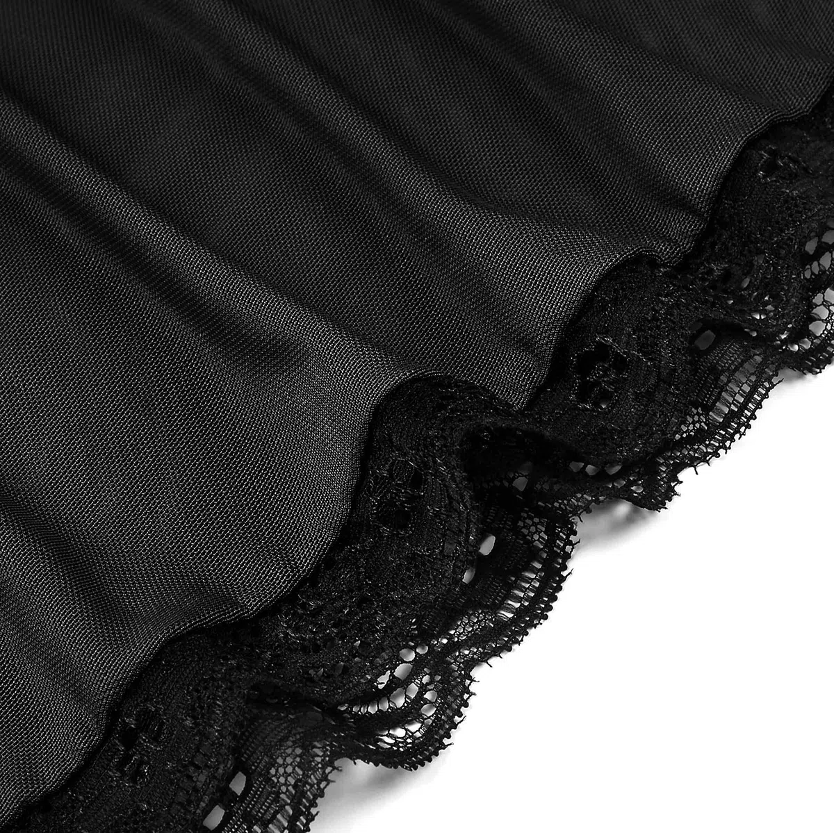 EVELIFE Damen Übergröße Dessous Set Spitze Sexy Chemise Nachtwäsche Babydoll Kleid mit G-String
