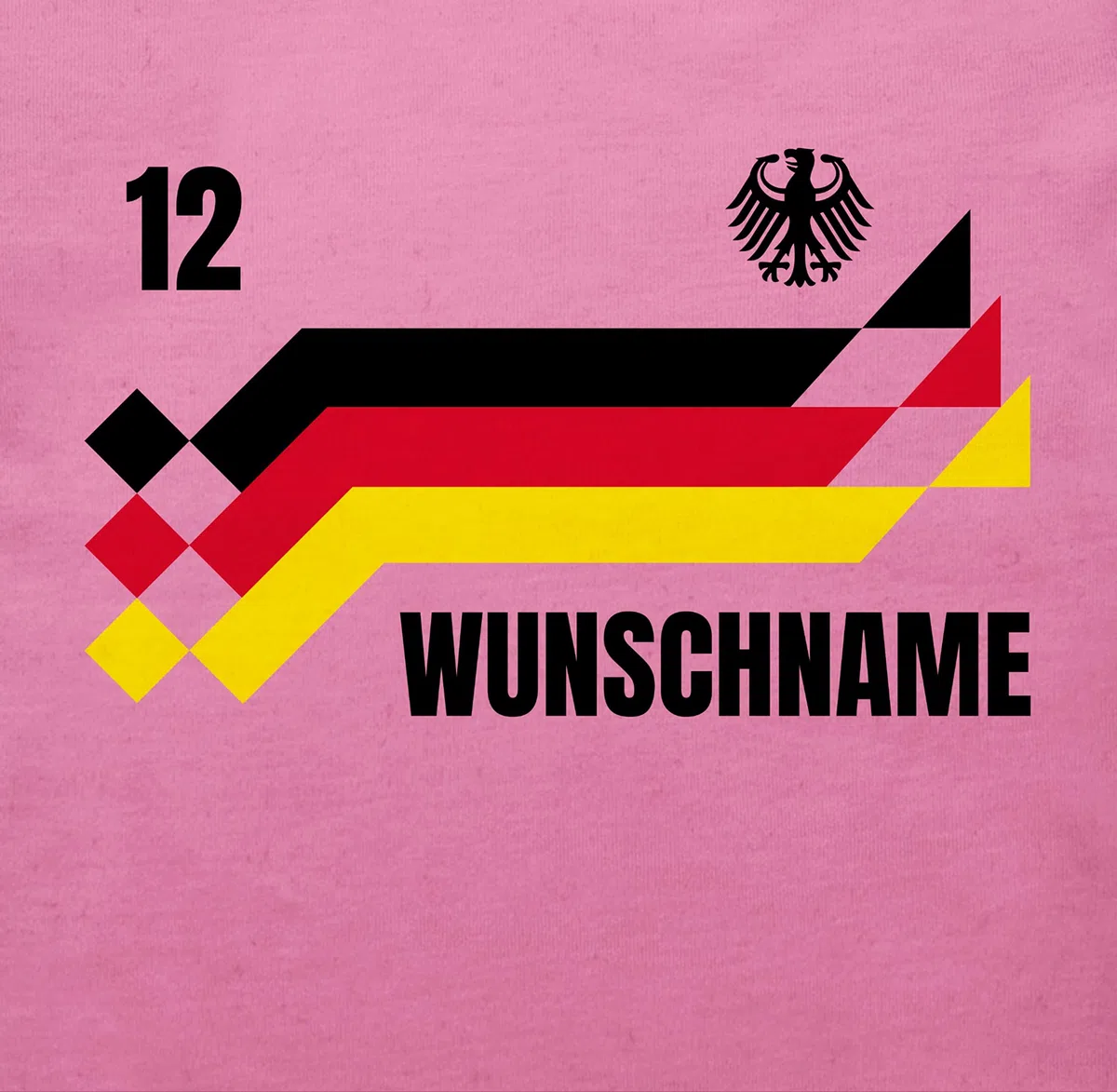 Geschenk mit Namen personalisiert by Shirtracer - Baby T-Shirt Mädchen Jungen - 2026 Fussball WM Fanartikel - Deutschland Trikot mit Name und Nummer Germany