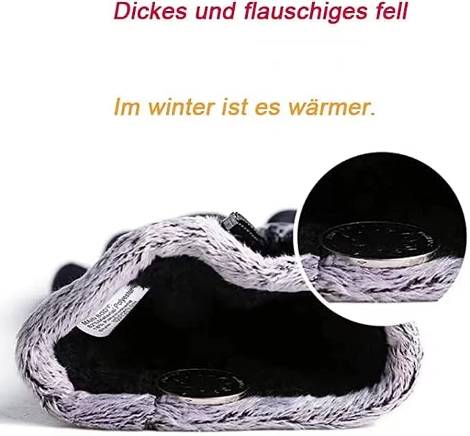 PCFING Winter Handschuhe Damen, Unisex Touchscreen Warm Handschuhe, Wasserdicht, Winddicht & rutschfest-L