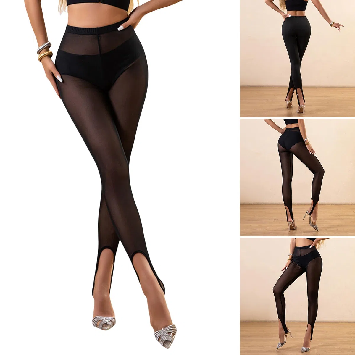 Bloße Seidenstrümpfe Steigbügel Strumpfhose Tanzen Glitzer Glänzt Fußlosen Steigbügel Ballett Leggings Oberschenkel Hohe Strümpfe