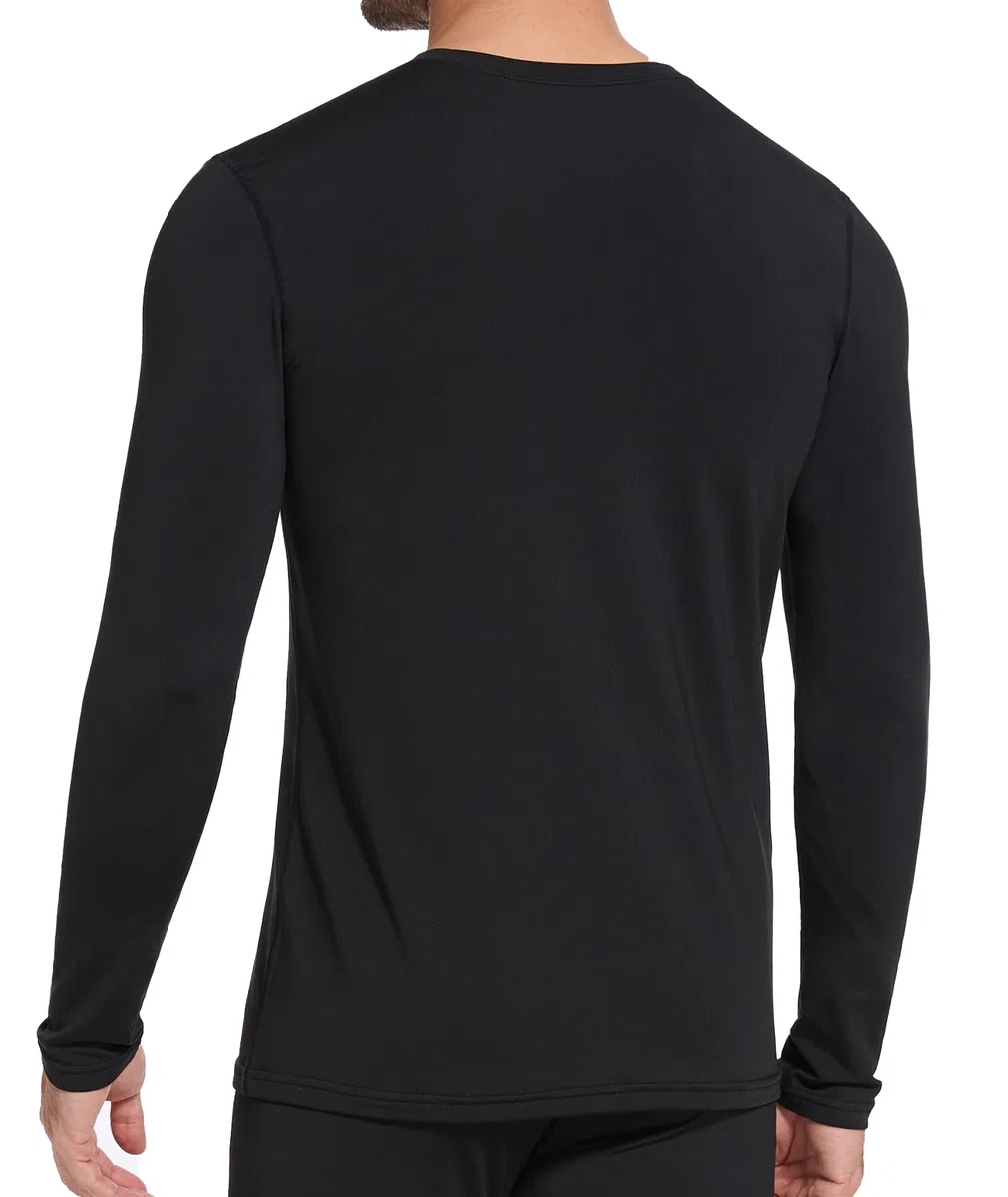 SIHOHAN Thermounterwäsche Herren Winter Innenfleece Thermowäsche Rundhals Langarm Thermohemd Warm Atmungsaktiv Thermo Oberteil Warm Unterwäsche Thermounterhemd für Männer