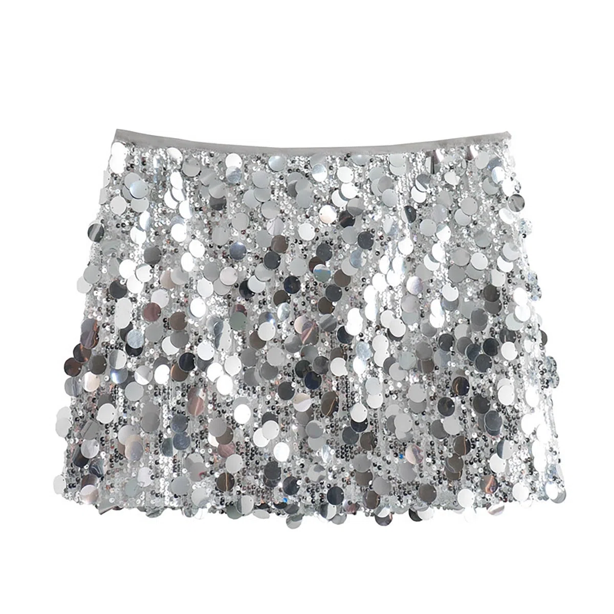 Glitzer Rock mädchen Glitzerrock Mädchen Pailletten Rock Elastischer Bund Funkelnde Glitzer Plissee Skorts mit Futter für Kinder Tanz Prinzessinnen 152
