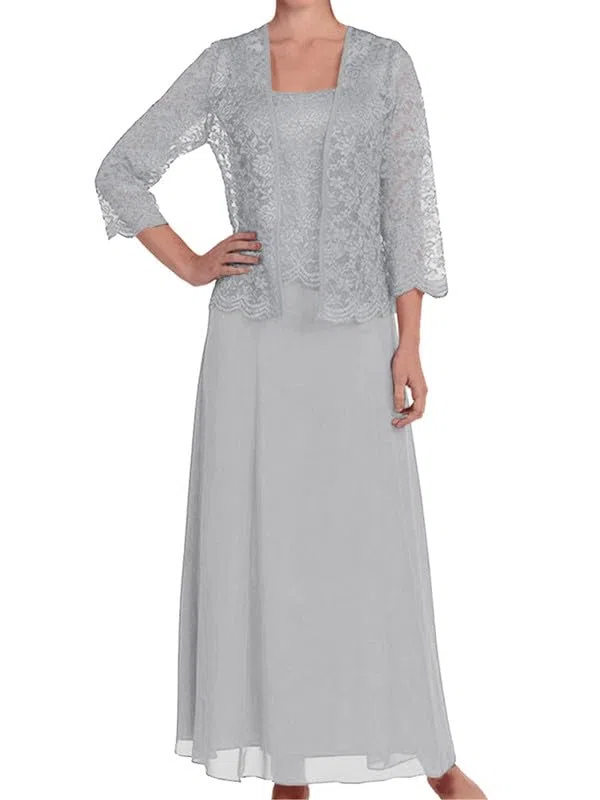 Zweiteiler Damen Elegant Festlich Lang Abendgarderobe Kleid Hochzeit Tüll Spitze Bolero und Abendkleid 2 Teiler Set Abendmode Outfit Kleider Anzug