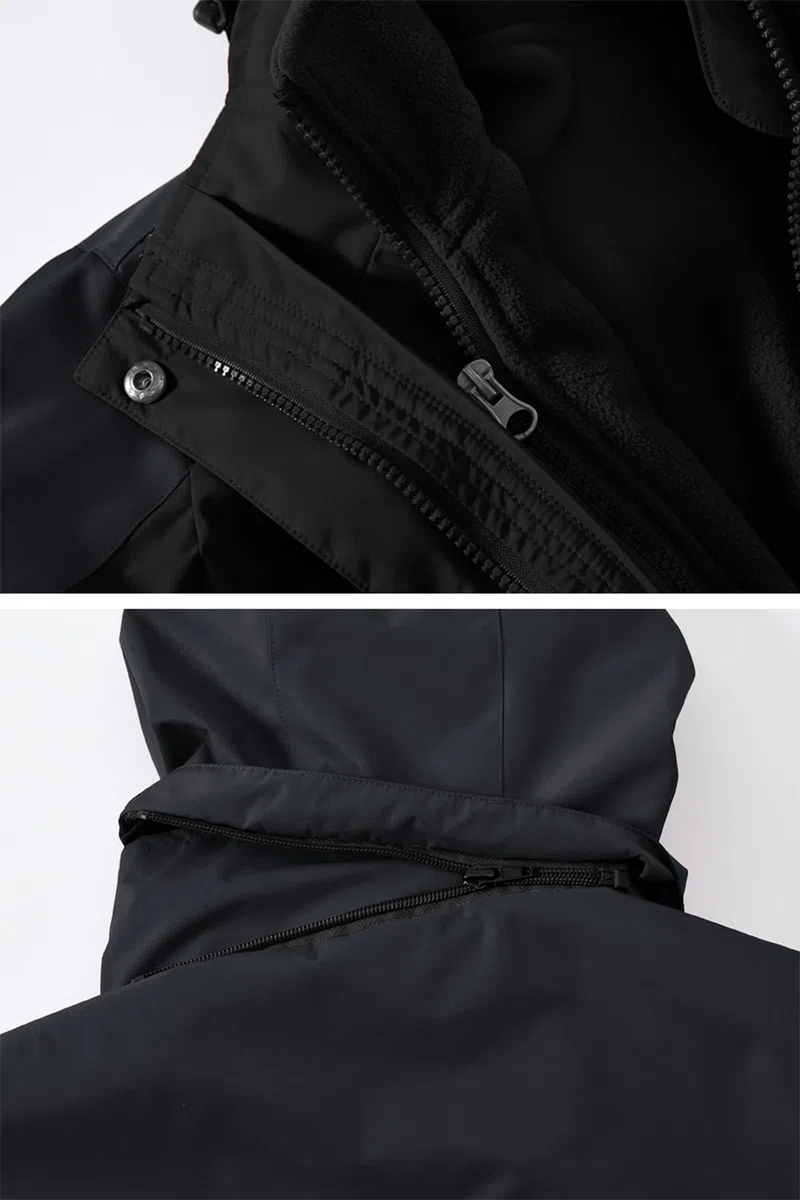 YSENTO Damen 3-in-1 Skijacke Winter Fleecejacke wasserdichte Winddichte Warme Funktions Outdoor Softshell Jacke mit Abnehmbarer Kapuze
