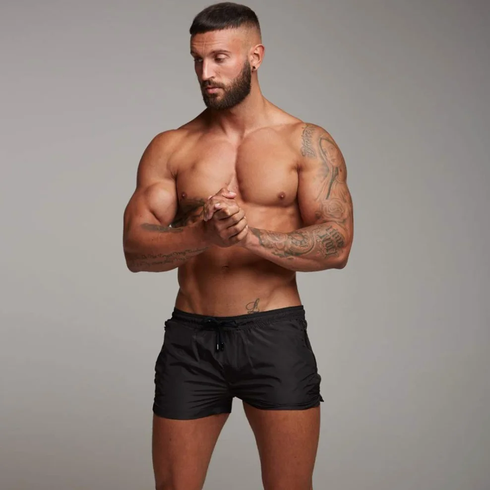 Badehose für Herren Schnelltrocknend Badeshorts Kurz Herren Badehose Männer Schwimmhose Boxer Kurze Hose Schwimmshorts mit Reissverschluss