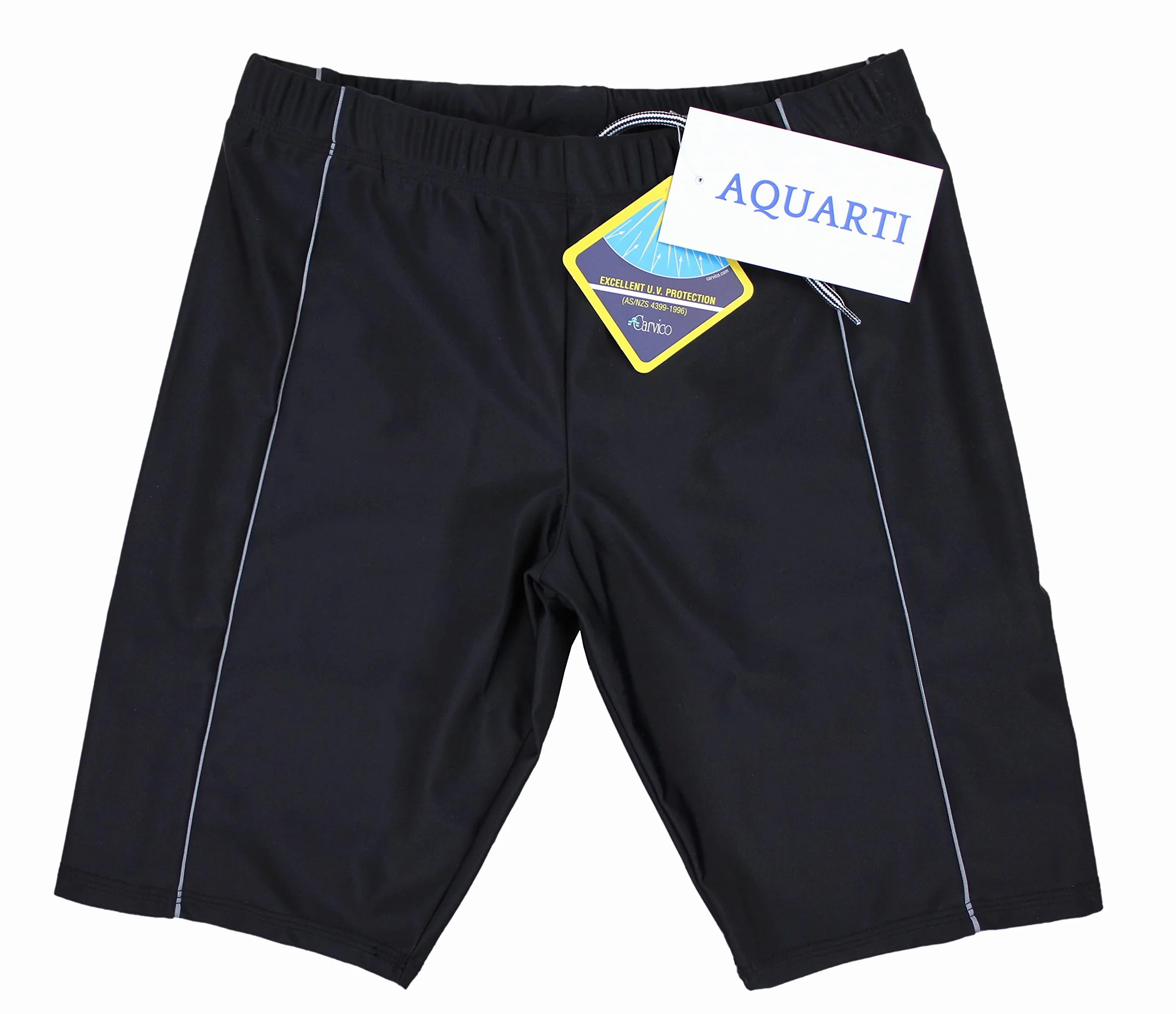 Aquarti Herren Lange Badehose mit Kontrast-Paspel Jammer