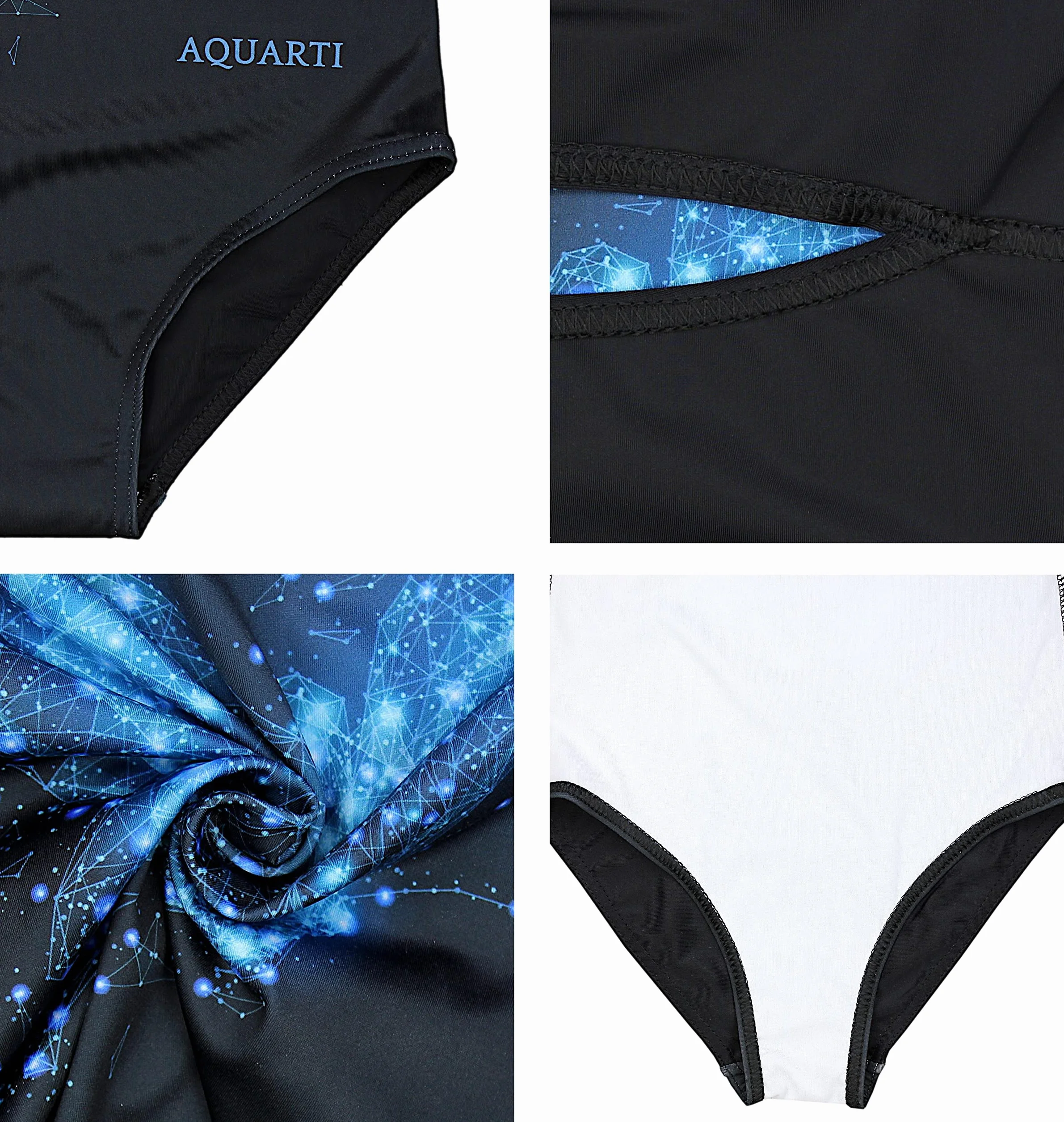 Aquarti Badeanzug Mädchen – Sportlicher Mädchen Badeanzug mit Ringerrücken Print