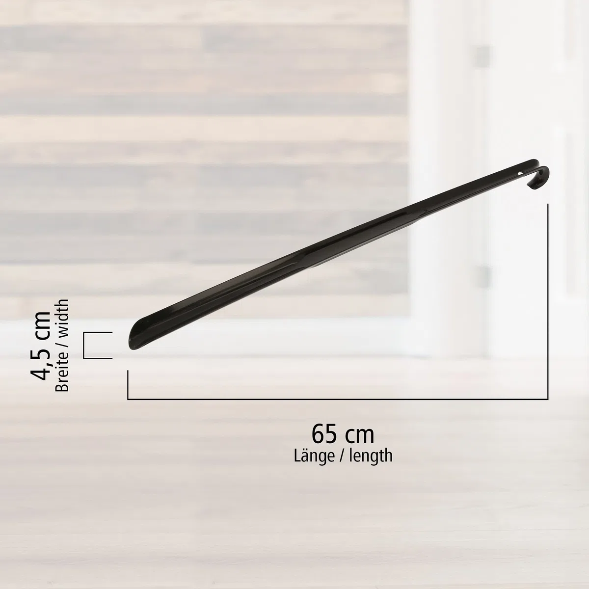 Lantelme 3 Stück Schuhanzieher 65cm Set mit Farbauswahl Kunststoff | Schuhlöffel XL Lang und stabil Deutsche Herstellung | Schuhanziehhilfe Rückenschonend mit Haken und Öse