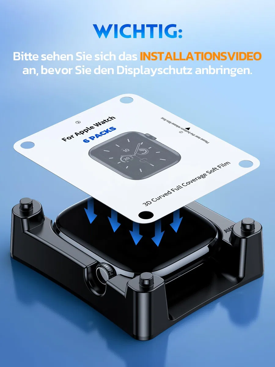 Misxi 6 Stück Flexible TPU Schutzfolie für Apple Watch Series 10/11 46mm mit Alignment Tool – Selbstheilend, Kratzfest, Blasenfrei und Ultra-HD Klarheit für iWatch
