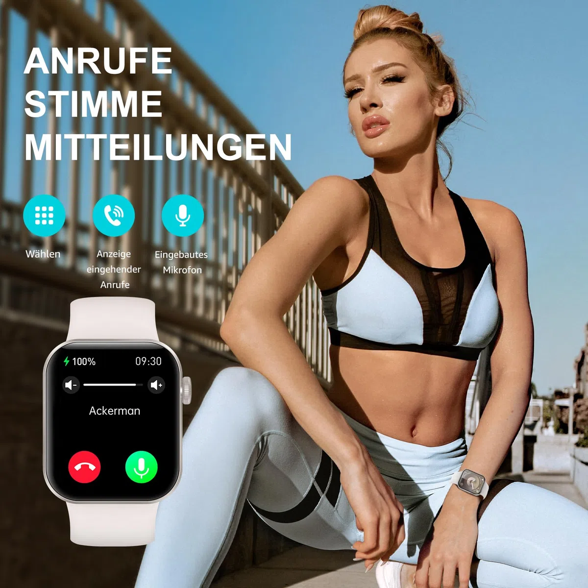 Smartwatch Damen Herren, 1,85" HD-Display Smart Watch mit Telefonfunktion, 140+ Sportmodi Fitness Tracker mit Schrittzähler, Geschenk Valentinstag für ihn sie,IP68 Wasserdicht für iOS Android