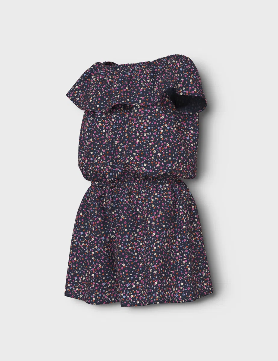 Name It Mädchen Nkfvinaya Ss Playsuit Fffff Noos, Navy Blazer, 128