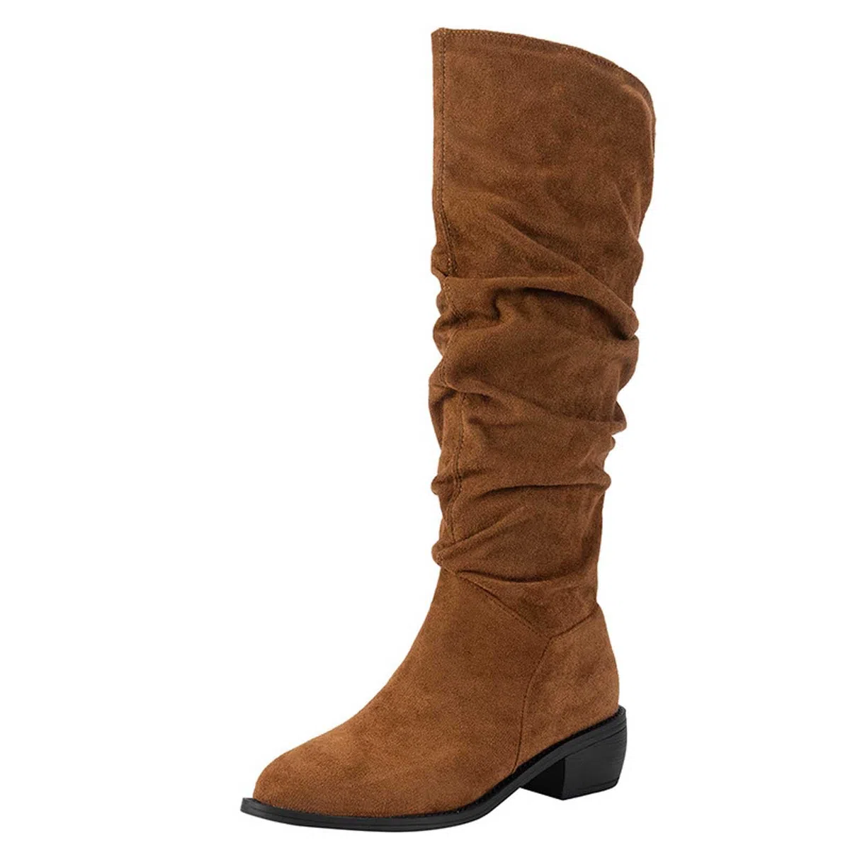 SKFLABOOF Overknees Stiefel Damen - Western Cowboy Boots Mit Absatz Flach Stiefeletten Schuhe Winterboots High Heels Damenstiefeletten Elegant Langschaftstiefel