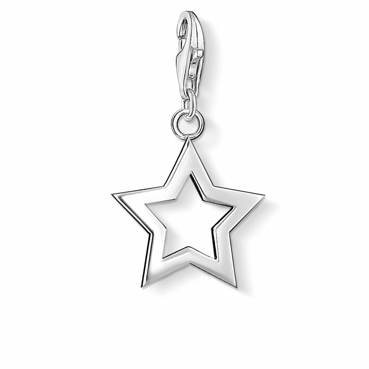 THOMAS SABO Damen Charm-Anhänger Stern & Mond Charm Club 925 Sterling Silber 1794-051-14