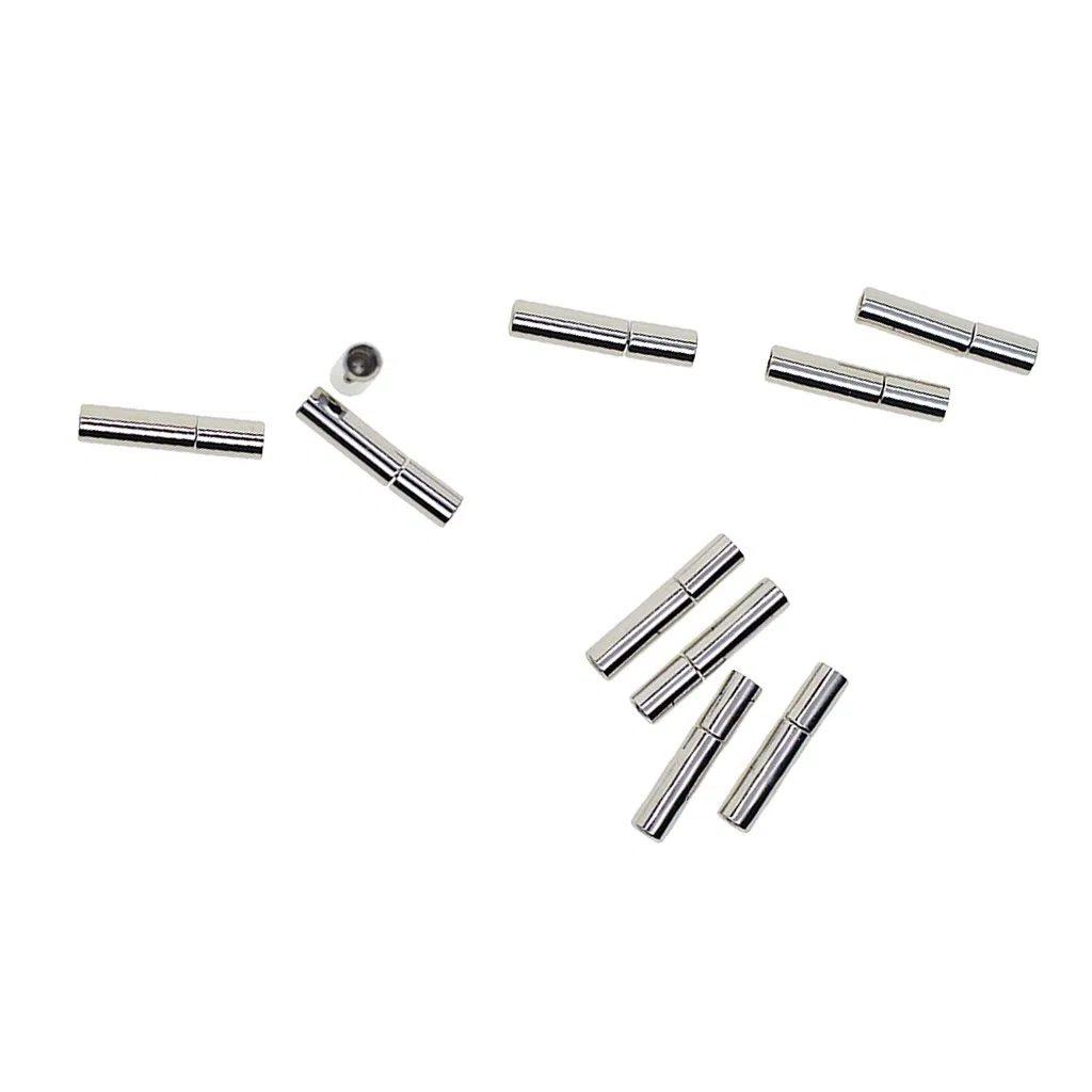 joyMerit 10 pcs 2 mm Lederband Endet Magnetverschluss Kettenverschluss Magnet Verschluss für DIY Halskette Armband