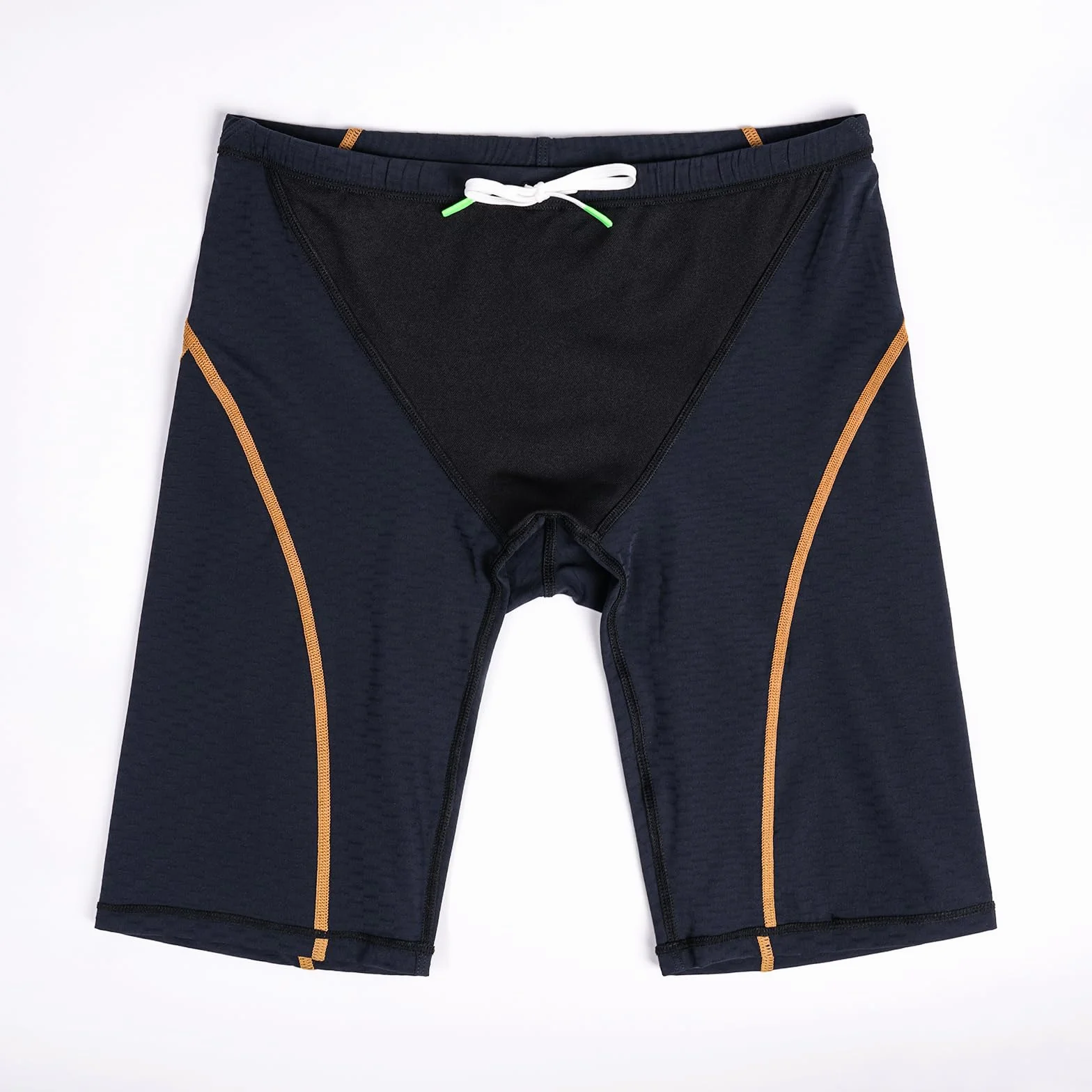 MY KILOMETRE Herren Lange Jammer Gewebte Badehose Chlorresistente Schnell Trocknende Schwimmhose mit Kordelzug UPF 50+