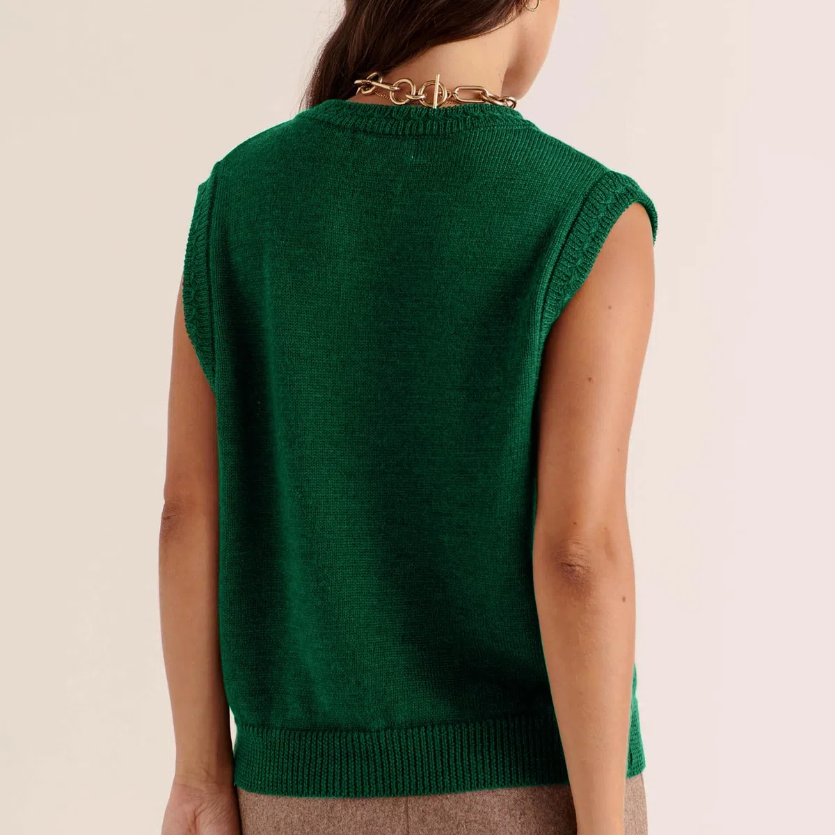 Damen-Weihnachtsweste, hässlicher Weihnachtspullover, Weste, Stickerei, Weihnachtsmann-Druck, ärmellos, Strickjacke, V-Ausschnitt, Weste, Weste, Weste, Weste, Weste, Weste