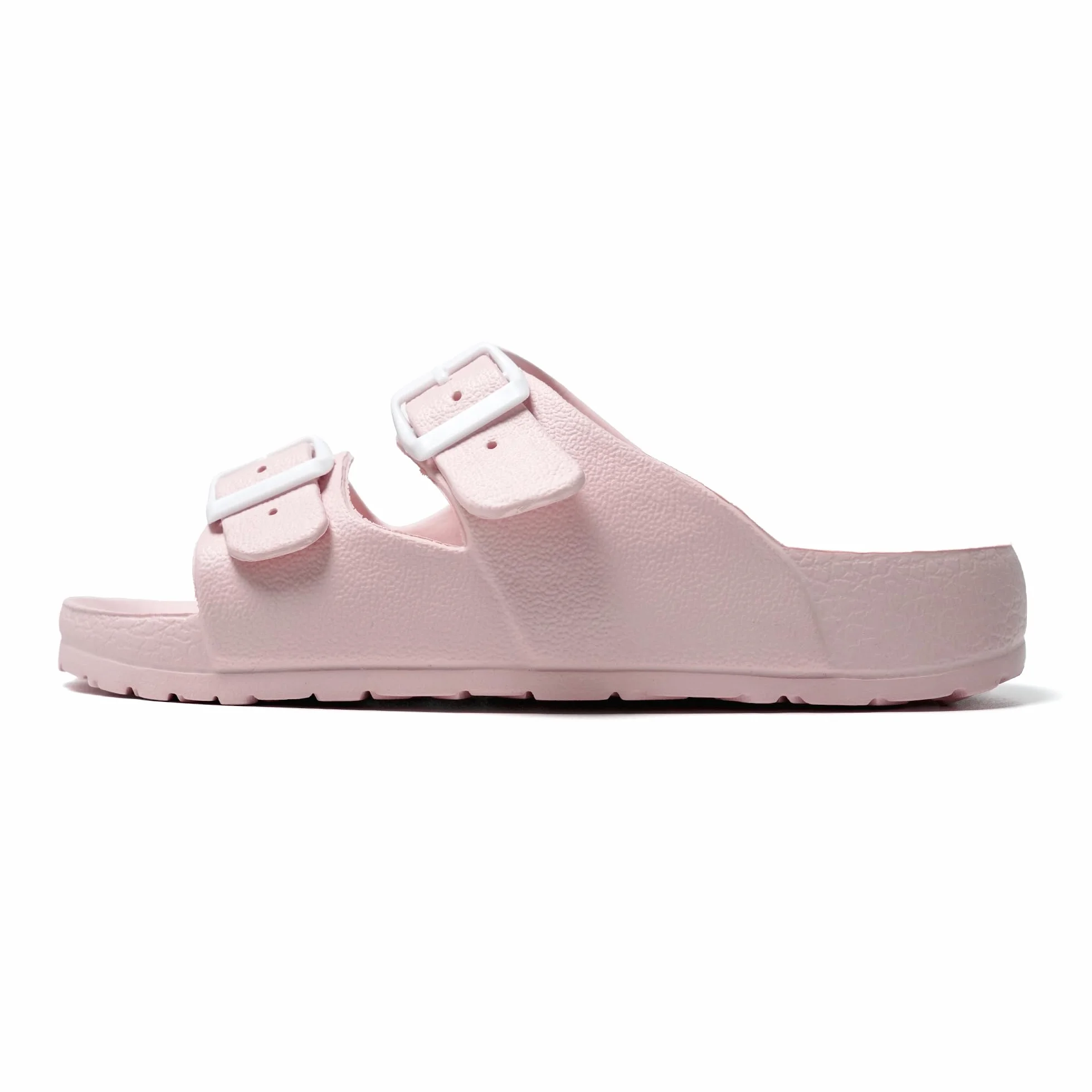 JOMIX Pantoletten Damen Sommer Bunte Badeschuhe mit Fussbett Flache Rutschfest Badelatschen Meer Pool Strand Schwimmen Schnalle Schlappen