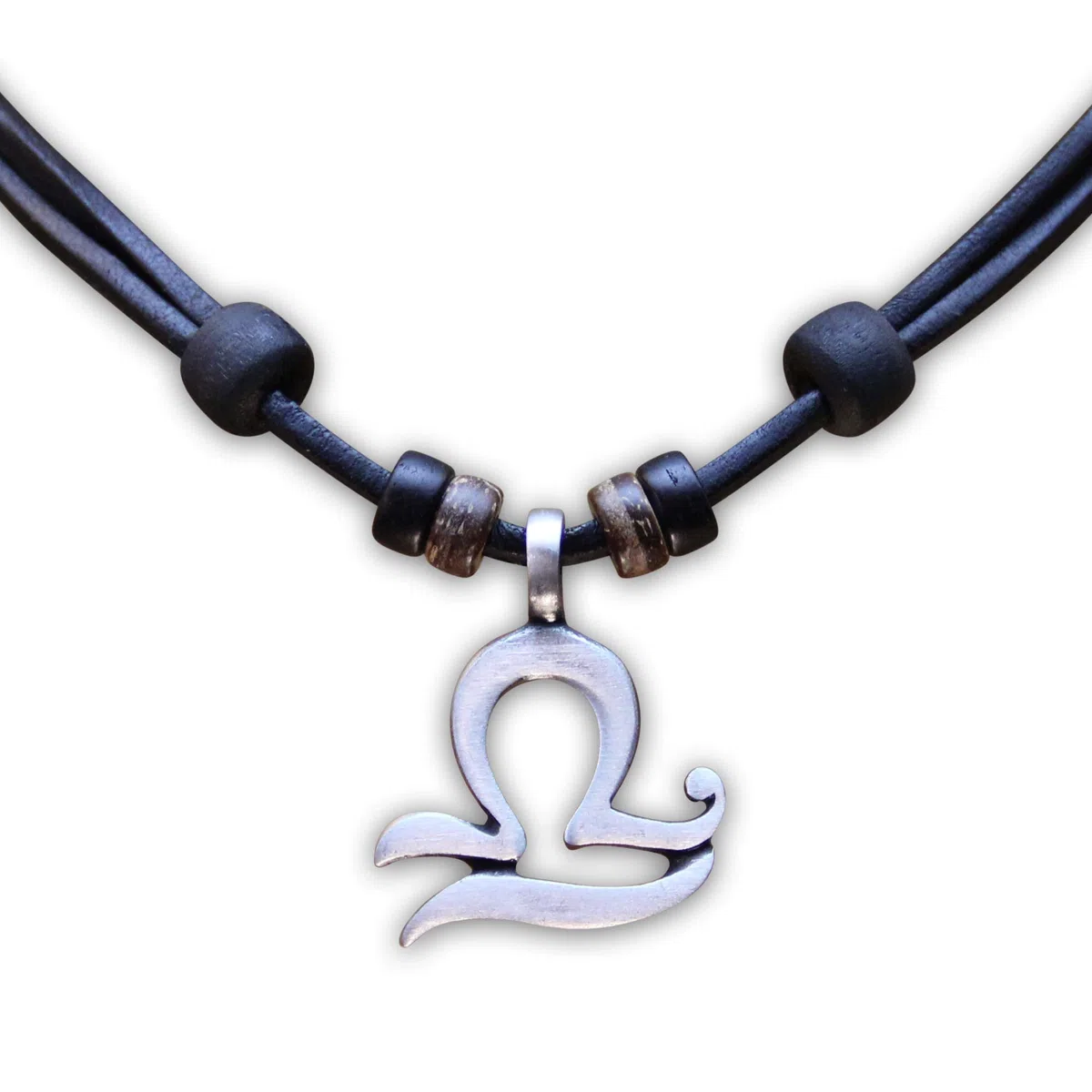 HANA LIMA 1 von 12 Sternzeichen Tierkreiszeichen an verstellbarer Halskette Horoskop Horoscope Lederkette Surferkette