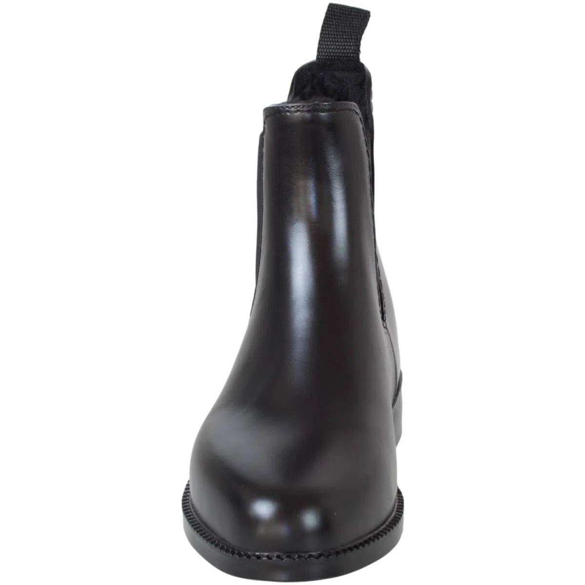 Lazura - Jodhpur Winter Reitstiefeletten Basic – Kinder, Herren & Damen Stiefeletten – mit Teddyplüschfutter & Pull-On – schwarze Chelsea Boots aus Kunstleder – Reitschuhe in Größe 28-43