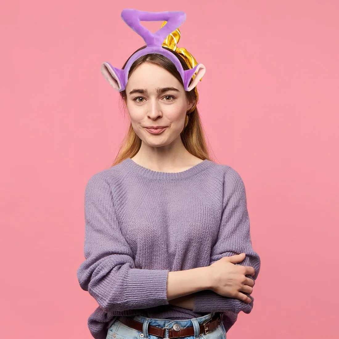 4 Stück Cartoon Nette Styling Haar Hoop the Plüsch Mädchen Haarbänder Waschen Nette Gesicht Kopfbedeckung 3D Haarnadel Haarband Haarschmuck für Kinder Karneval Kindertag
