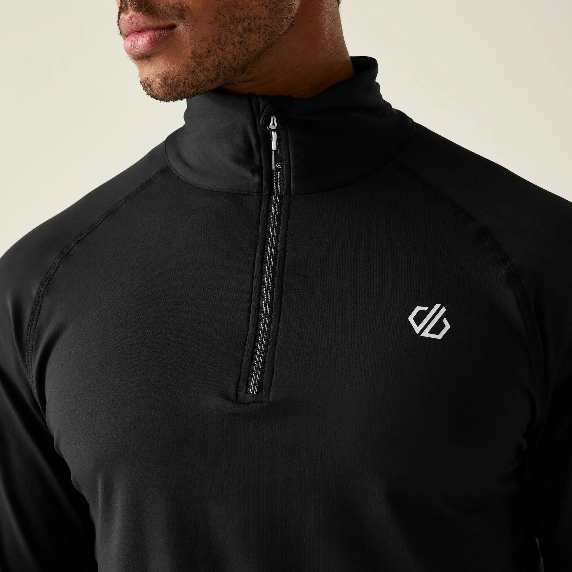 Dare 2b Herren Fuse Up Ii Core Stretch Lightweight Quick Drying Half Length Zip Inner Zip Chin Guard Dehnbare Mittelschicht (1er Pack)