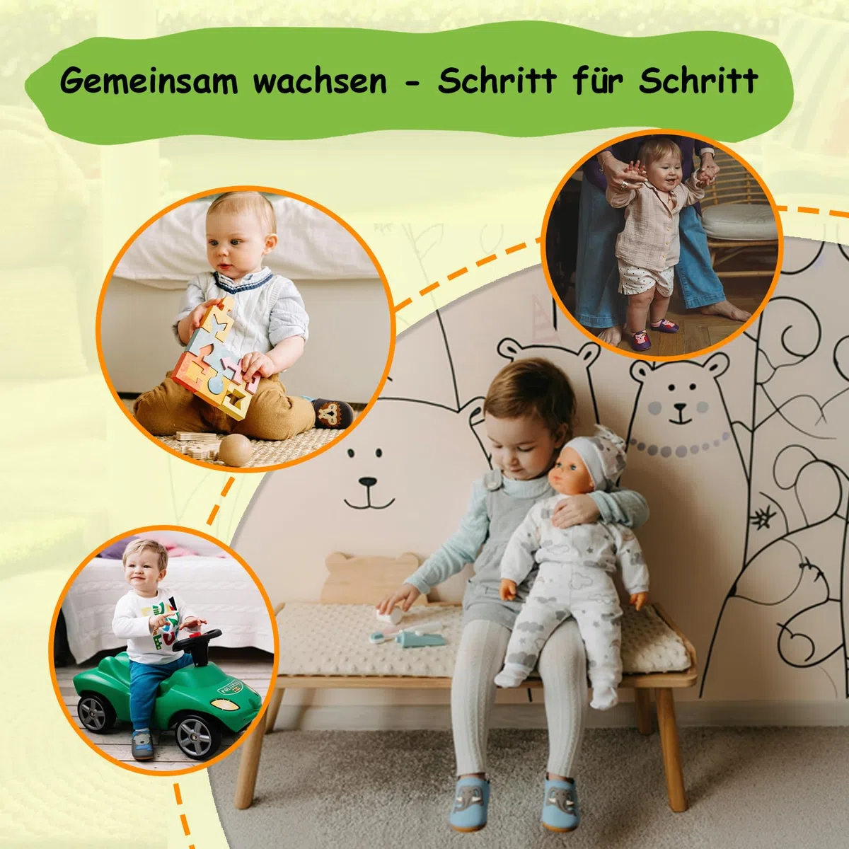 SAYOYO Weiche Leder Krabbelschuhe Baby Lauflernschuhe Jungen Rutschfeste Babyhausschuhe Mädchen Kleinkind Lederschuhe