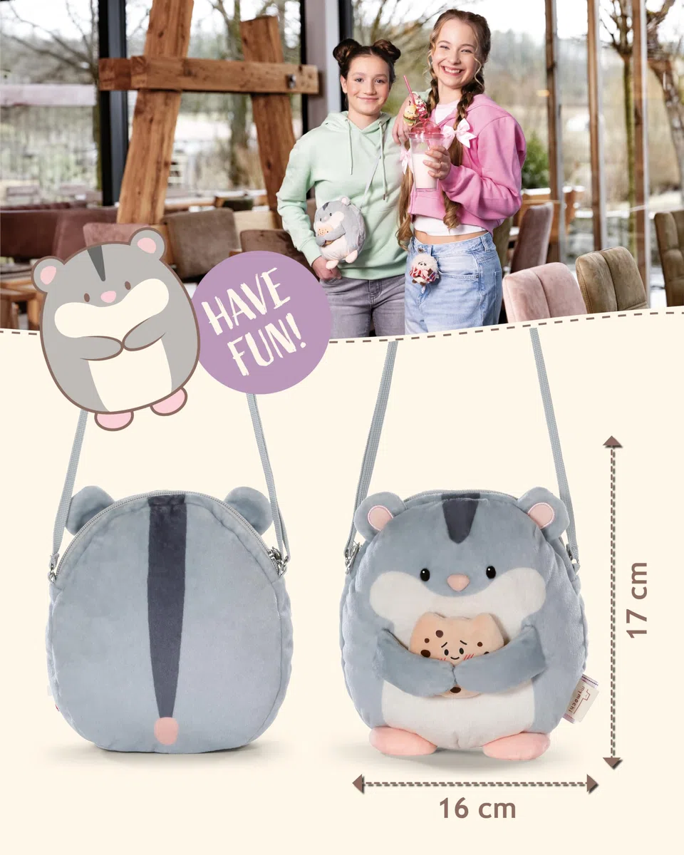 NICI mymochi Tasche & Rucksack für Kinder & Kuscheltierliebhaber, Niedliche Umhängetasche oder Kinderrucksack in süßem Kuscheltier-Design & mit verstellbarem Schultergurt