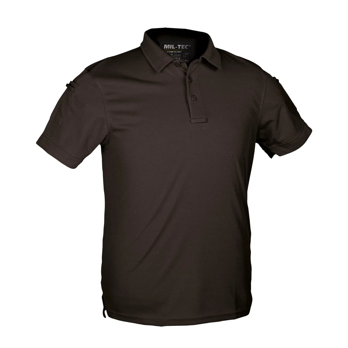Mil-Tec Tactical Quick Dry Poloshirt Herren • Kurzarm Polo mit Klettfläche & Ärmeltaschen • Atmungsaktives & schnelltrocknendes Funktionsshirt • T-Shirt für Freizeit, Einsatz, Arbeit