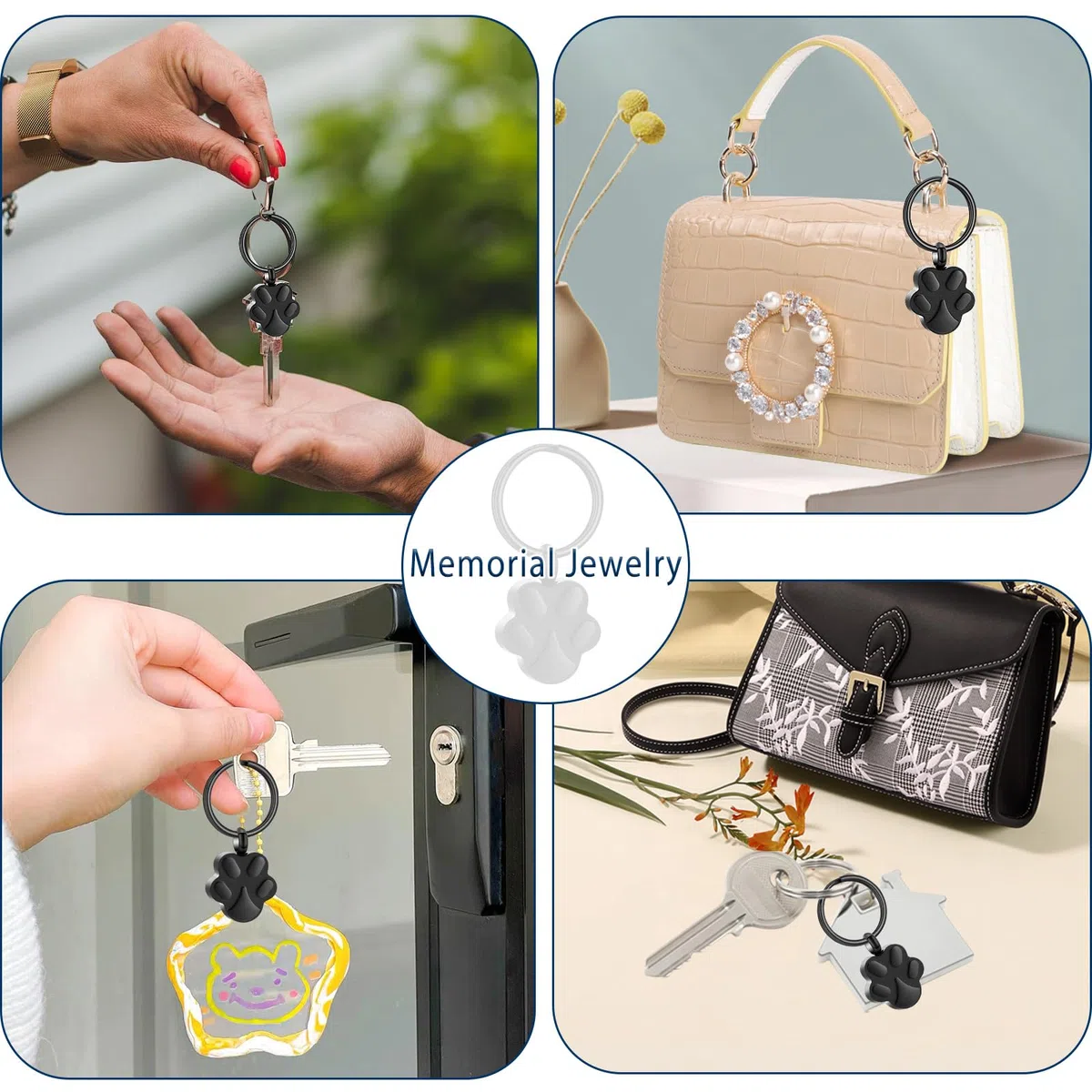 Einäscherung Schmuck Urne Schlüsselanhänger für Haustier menschliche Asche Hund Katze Keepsake Memorial Urne Schlüsselanhänger Asche Halter für Frauen Männer