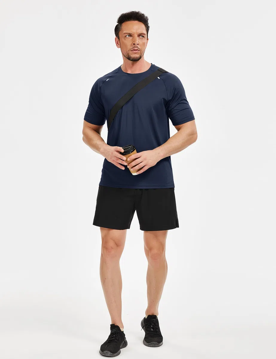 TACVASEN Sport T-Shirt Herren, Schnelltrocknend Atmungsaktives Funktionsshirt Für Fitness, Training, Gym Und Laufshirt