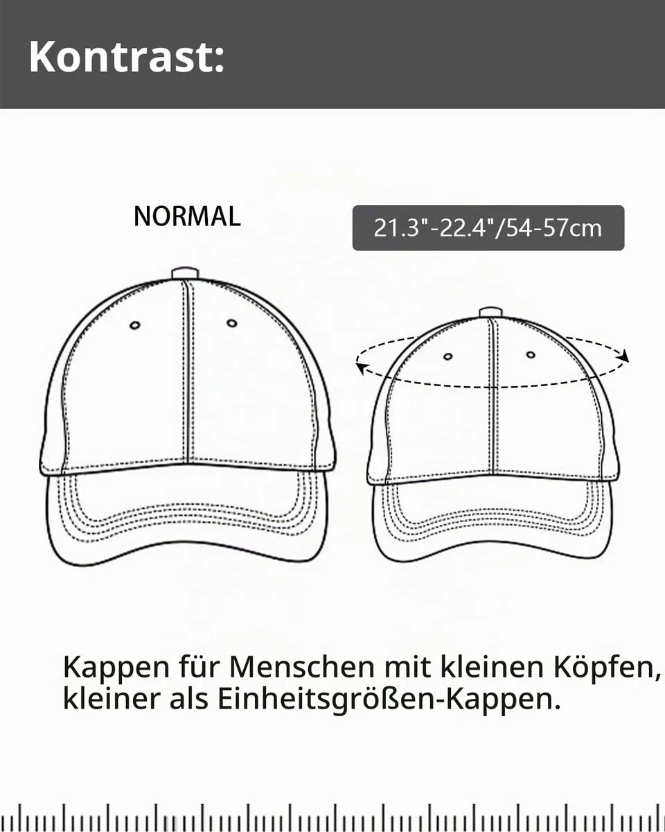 Zylioo Basecap Klein Kopf Cap Kappe Größen XS-S Baseballkappe Größe 54-57 | Sonnenschutz Klein Baseball Cap für Running Sport
