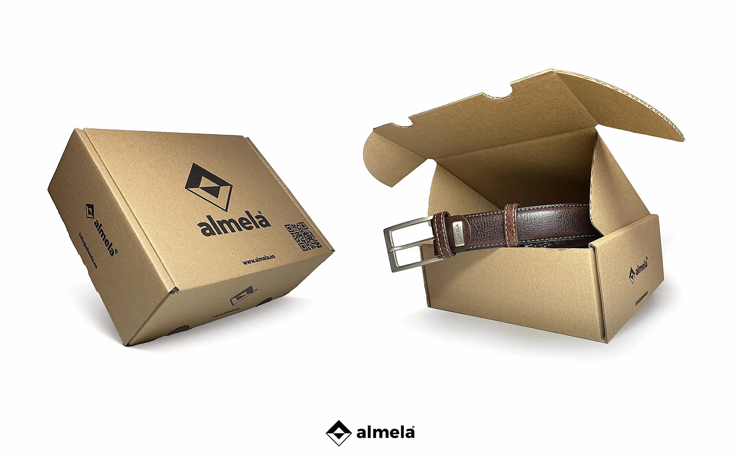 almela - Jungen Gürtel - Kinder - Kommunion - Rindsleder - 2,5 cm breit - Leder - 25mm - Kindergürtel - Jungengürtel - Kürzbar - Child belt