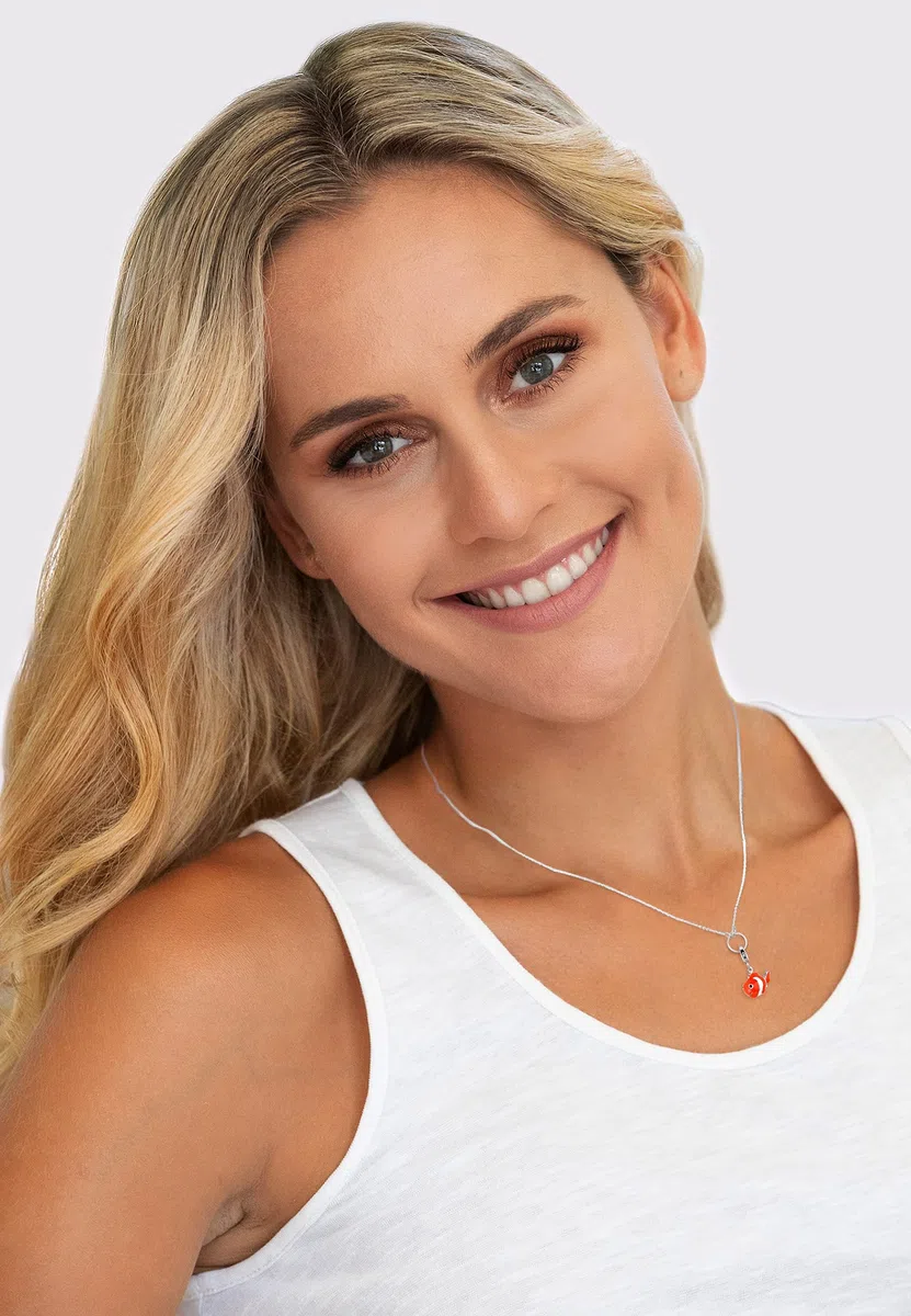 Nenalina Nemo, Fisch Karabiner Charm Anhänger für Bettelarmband aus 925 Sterling Silber 714060-001
