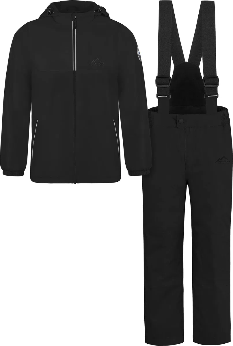 normani Kinder Winter Set - Wasserdichte Ski Winterhose mit Hosenträgern und Winterjacke Schneeanzug Ski Set für Jungen und Mädchen