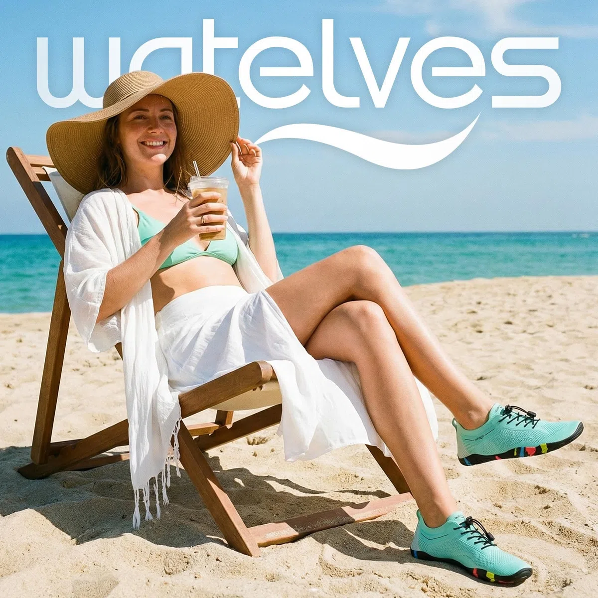 WateLves Badeschuhe Wasserschuhe Damen Herren Schnell Trocknende und Schnell Tragende Strandschuhe für Tauchen Surfen Wassersport Wandern Yoga Alltag 36-48EU