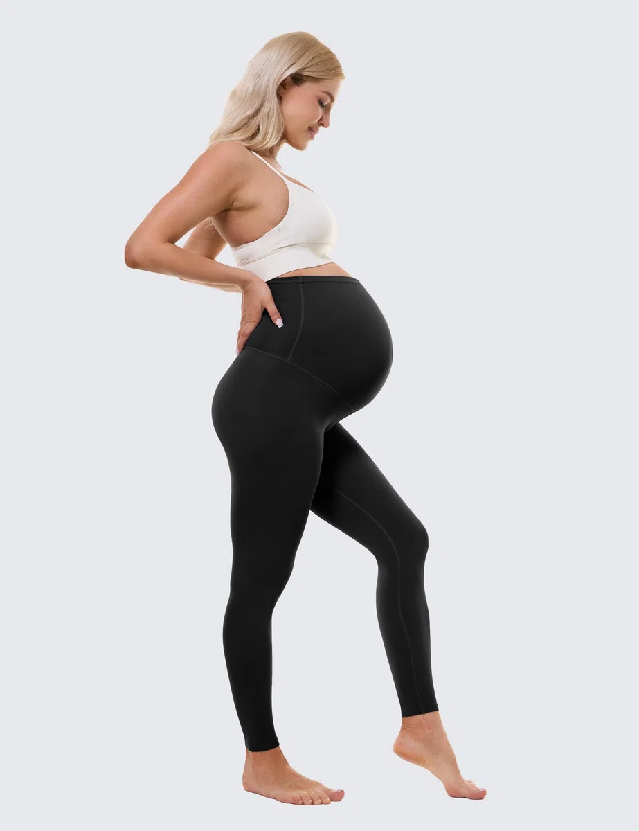 BAYDI Clouduxi 25" Umstandsleggings High Waist Schwangerschaftsleggings Blickdicht Umstandshose Damen Weich Elastisch Umstandsmode